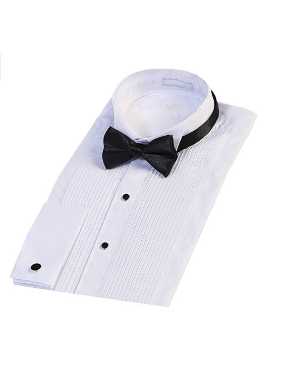 Custom Men's 100% Cotton Slim Fit Tuxedo Shirt