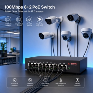 สวิตช์ Poe 8 พอร์ต 100 ไม่มีระบบจัดการ พร้อ<span class=keywords><strong>ม</strong></span>พอร์ต PoE+ 8 พอร์ต, อัปลิงค์ 2 พอร์ต, 100Mbps, 120W รองรับ AI Detection, แบบไร้พัดล<span class=keywords><strong>ม</strong></span> วัสดุโลหะ เสียบปลั๊กใช้งานได้ทันที - Product Image 4
