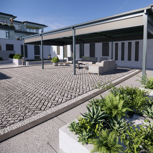 Cenador superior carcasa dura <span class=keywords><strong>cubierta</strong></span> de aluminio para patio techo panel sándwich hojas de techo de aluminio ignífugo azulejos - Product Image 1