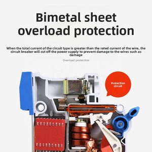 Ac MCB điện thu nhỏ ngắt mạch 1a-63a 1P-4P 220/400V 6kA đồng đường sắt gắn - Product Image 5