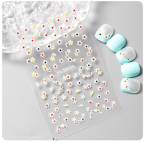 Pegatinas de Uñas Florales en Relieve 5D, Calcomanías de Arte de Uñas con Flores de Colores, Decoraciones Frescas para Manicura - Product Image 4