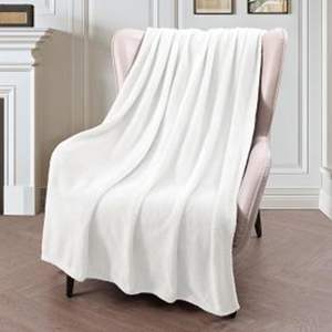 Manta de lana de franela de punto grueso de lujo patrón bordado sólido para cama y sofá para invierno al por mayor - Product Image 3