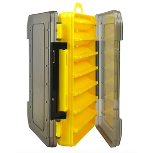 double-deck hard squid jig case squid tackle box plastic boxs for squid lure box