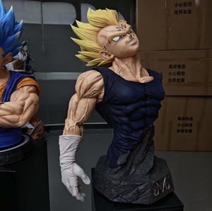 Estatua de Busto de <span class=keywords><strong>Majin</strong></span> <span class=keywords><strong>Vegeta</strong></span> de <span class=keywords><strong>Dragon</strong></span> <span class=keywords><strong>Ball</strong></span> <span class=keywords><strong>Z</strong></span> a Escala 1:1, Figura de Anime de Resina y Fibra de Vidrio, Decoración Coleccionable - Product Image 1