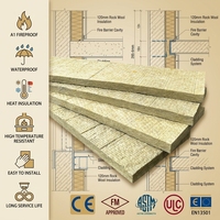 Panneau en laine de roche ASTM E84 60 kg/m³ 40 mm - Panneau acoustique ignifuge léger A1, facile à installer pour plafond et mur