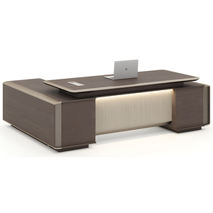 कार्यालय एल आकार के लक्जरी प्रबंधक कंप्यूटर कार्यकारी छत लकड़ी के काम डेस्क डिजाइन और कुर्सी सेट के लिए आधुनिक तालिका - Product Image 4