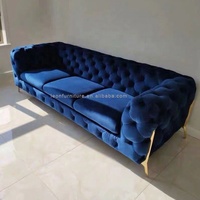 Ensemble canapé d'angle rembourré en velours, 4 places, mobilier de maison européen, offre spéciale