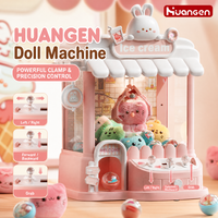 KZHM Machine à griffes à jouets en peluche, modèle lapin mignon, jeu d'arcade éducatif pour enfants, avec œufs surprise, cadeaux pour garçons et filles