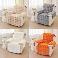 Housse de fauteuil inclinable 1 place en peluche épaisse, antidérapante, douce, pour fauteuil relaxant, usage domestique
