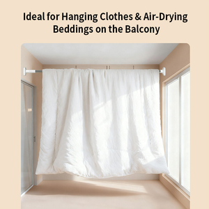 <span class=keywords><strong>Tringle</strong></span> télescopique en acier inoxydable renforcé et épaissi <span class=keywords><strong>sans</strong></span> perçage pour rideaux, séchage de vêtements sur balcon, rideaux de douche - Product Image 4