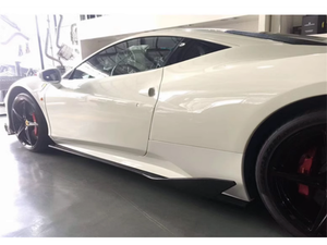 Parachoques lateral de fibra de carbono Real de falda larga con divisor de kit de carrocería diseñado a medida para <span class=keywords><strong>Ferrari</strong></span> <span class=keywords><strong>458</strong></span> <span class=keywords><strong>Italia</strong></span> Spider - Product Image 6