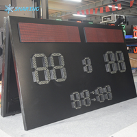 Layar Skor Pertandingan Bola Tangan Elektronik Portabel Berdiri Sendiri dengan Roda untuk Turnamen Gimnasium