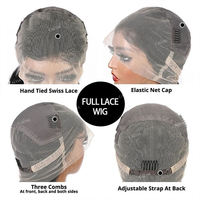 Pelucas de Encaje Completo con Nudos Pequeños, Cabello Virgen, Sin Pegamento, Encaje HD Completo, Cabello Humano Brasileño con Cabello de Bebé para Mujeres, Venta al Por Mayor