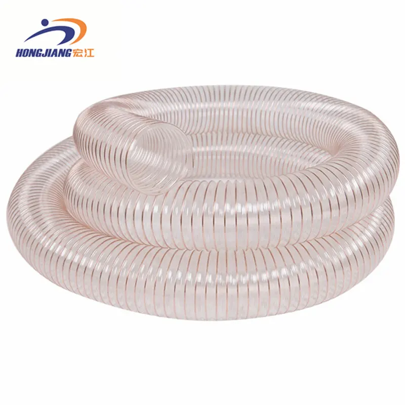 cooper wire spiral flexible Polyurethane ducting hose 6inch 8inch 200mm 12inch pu ventilation duct