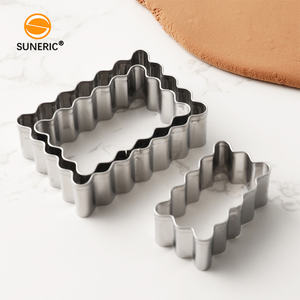 Ensemble de mini <span class=keywords><strong>emporte</strong></span>-pièces rectangulaires en métal de qualité alimentaire moule de cuisson de fête moule de presse à biscuits en acier inoxydable - Product Image 5