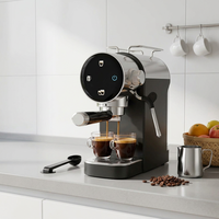 Machine à expresso Color Touch recommandée par les designers d'intérieur, réservoir de 1,2 L, cafetière semi-automatique pour la station café de la cuisine