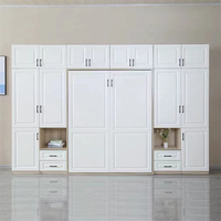 Lit Mural Escamotable sur Mesure avec Bureau Caché, Meuble Gain de Place Pliant