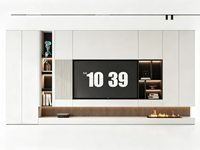 Meuble TV moderne en bois Yi Gui, écologique, durable, multifonctionnel, rangement minimaliste, montage au sol facile, personnalisable