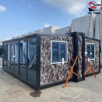 Maison conteneur préfabriquée extensible de 20 pieds et 40 pieds prête à être expédiée, à vendre, livraison rapide, mini-maison préfabriquée 3, 4 ou 5 chambres