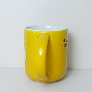 Mug en céramique personnalisé, design cœur jaune, tasse individuelle, cadeau d'affaires avec poignée, origine Zibo, numéro de pièce 7111 - Product Image 5