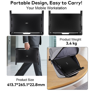 15 6 Inch Quad Screen Laptop Extender Metal Design Adjustable Height Multi Screen Manufacturer - Product Image 6
