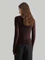 Offre Spéciale femmes voir à travers Blouse Sexy manches longues Transparent Mesh Tops