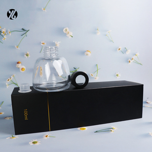 Yeni lüks yuvarlak omuz cam difüzör şişeleri 100ml 200ml vidalı kapak boş koku yağı difüzörü Diy Reed difüzör için Sticks - Product Image 2