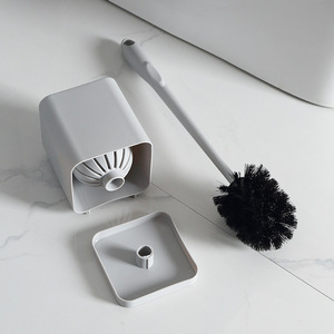 Toilet <b>Brush</b> With Base Square Design Wall Mount Floor Standing Easy To <b>Clean</b> Durable <b>Brush</b> For Bathroom - Product Image 4