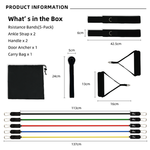 GEDENG - Juego de Bandas de Resistencia de Látex para Ejercicio Físico, 11 Piezas, 150 Libras, Bandas de Resistencia de Goma para Ejercicio en Casa, Naturales - Product Image 3