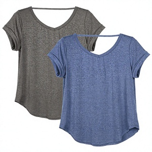 Chaqueta Deportiva Transpirable para Mujer, Cuello en V, Manga Corta, Corte Ajustado, Ropa Deportiva, Ropa de Gimnasio, Top Atlético, Top de Yoga, Ropa de Entrenamiento - Product Image 3