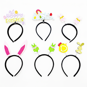 Nouvel Arrivage 2026 Personnalisable Bandeau de Pâques pour Enfants Garçons, Double Motif Dessin Animé Œuf Lapin Poulet - Product Image 2