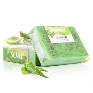 Exfoliating <b>Body</b> <b>Scrub</b> Soap Bar Aloe Vera Bath Soaps Dead Sea-Salt Soap for Men & Women Detox Cleansing Smooth & Soften Skin - Product Image 2