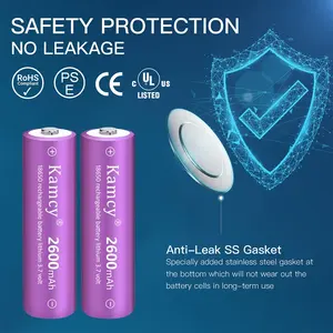 Baterai Lithium Ion Isi Ulang 18650 Desain Silinder 5000 2000mAh <span class=keywords><strong>3</strong></span>.7V untuk Baterai Digital - Product Image 5