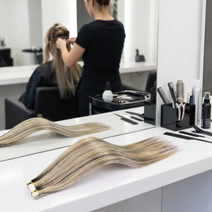 Greathairgroup Extensioni per <span class=keywords><strong>capelli</strong></span> europei Remy all'ingrosso con nastro adesivo, super double drawn, in <span class=keywords><strong>capelli</strong></span> umani tinte, trama singola, 12-26 pollici, molto morbide - Product Image 1