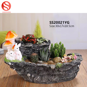 Amazon polyresin cactus planta suculenta maceta jardín <span class=keywords><strong>interior</strong></span> decoración <span class=keywords><strong>con</strong></span> música - Product Image 3