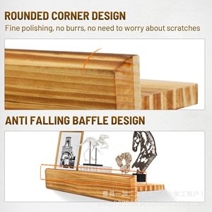 Wooden <b>Wall</b> <b>Mounted</b> <b>Shelf</b> Rectangle Single Layer Multipurpose Home Decor Bookshelf Succulent Display <b>Shelf</b> - Product Image 3