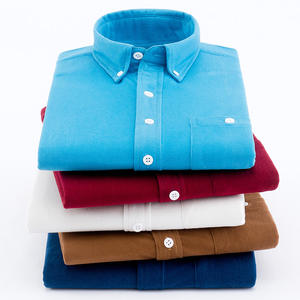 Vêtements de cérémonie personnalisés pour hommes, chemises à manches longues, vêtements slim en tissu velours côtelé de couleur unie, chemises grande taille pour hommes, nouvel arrivage - Product Image 1