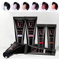 Fournitures pour ongles en gros, marque privée, gel poly UV LED pour extension rapide des ongles, gel poly pour extension des doigts