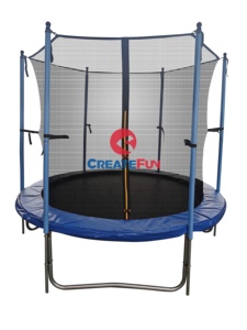 <span class=keywords><strong>Trampoline</strong></span> d'extérieur pour enfants CreateFun avec cadre coloré, construction en PP/PVC/acier, <span class=keywords><strong>filet</strong></span> de sécurité droit et design rond - Product Image 1