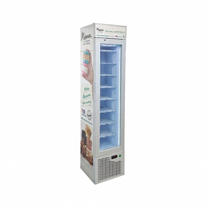 Refrigerador Vertical Comercial <span class=keywords><strong>de</strong></span> 105L, Congelador Compacto y Delgado con Luz LED, Compresor y Pantalla - Product Image 4