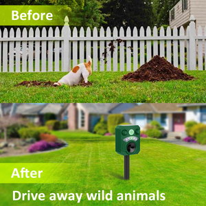 Répulsif solaire pour animaux à ultrasons et lumière stroboscopique LED avec capteur PIR utilisé dans la cour, le jardin, le verger, la ferme, le pâturage - Product Image 6