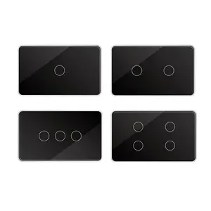 Home Automation System Smart Solution Touch Screen Panel Smart Switches Wifi White Black Gua US Standard Touch Wall Light Switch