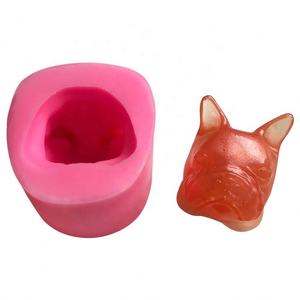 Yinhengya — moule à <span class=keywords><strong>chocolat</strong></span> en silicone, en forme de <span class=keywords><strong>bouledogue</strong></span> français Moules à dentelle à sucre en silicone, moule à sucre en silicone 3D, décoration de gâteau - Product Image 1