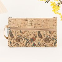 Tas Kosmetik & Tas Ponsel Perjalanan Ramah Lingkungan, Desain Khusus, Model Panjang, dengan Ritsleting, Portabel, Vegan, Dompet Unisex