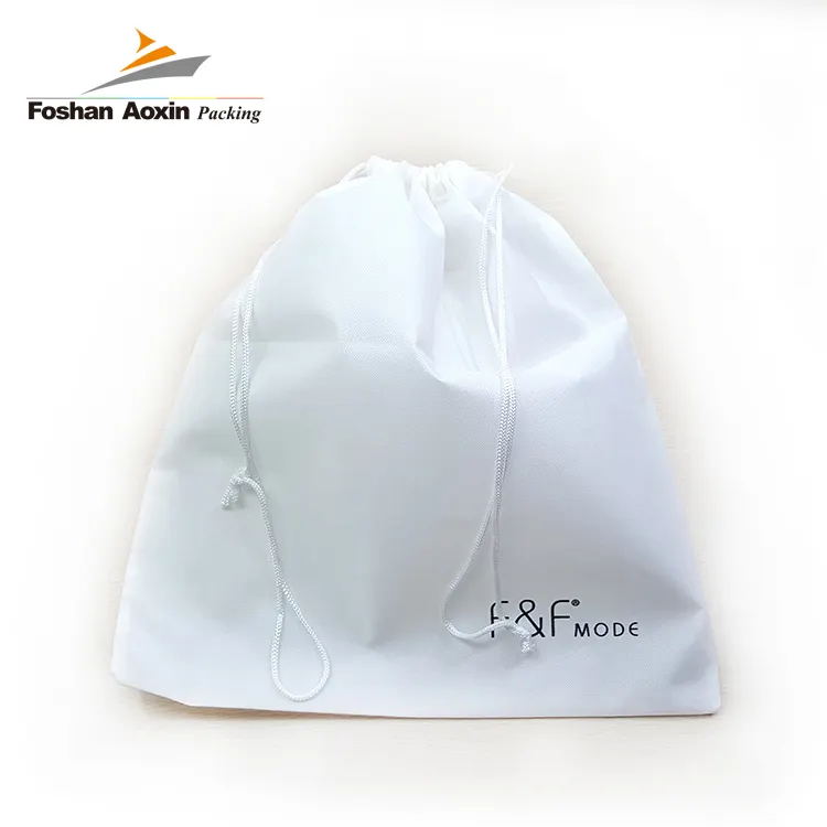 High Quality Custom Free Design Extra Large White Nonwovens Fabric Drawstring Bag For Packaging