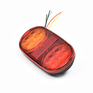High Quality 12V 24v Parking Turn Signal Lamp 6 Inch Tail 14 LED Oval <strong>Trailer</strong> <strong>Light</strong> Warning <strong>Bulb</strong> for Truck <strong>Boat</strong>