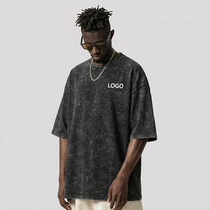 Camiseta Oversize Personalizada con Efecto Vintage Teñida, Estilo Urbano, Lisa, Bajo MOQ, Fabricante OEM - Product Image 2