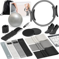 Kit de fitness personnalisé avec logo : ballon de yoga, anneau de Pilates, poids de cheville en silicone, bande d'étirement, bande de résistance, ensemble de Pilates pour femmes