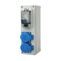 Caja de Distribución de Plástico ABS Impermeable IP67 de 1 Grupo y 20A con Protección RCD, Personalizable, para Uso Doméstico e Industrial