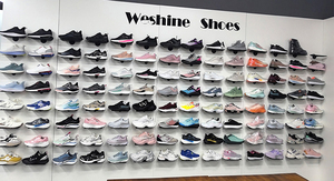 Chaussures de course à lacets en maille dégradée bleu et blanc, légères et respirantes, pour hommes et femmes, pour le sport, la marche, la course et le fitness - Product Image 2
